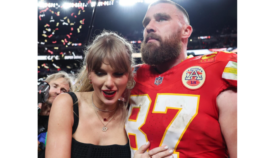 Taylor Swift and Travis Kelce's Super Bowl 2024 Kiss