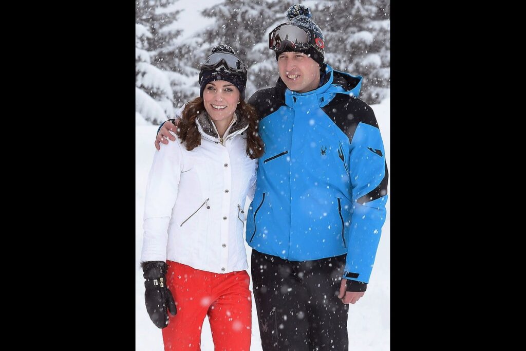 Kate and William enjoying a ski trip back in 2016. Getty Images